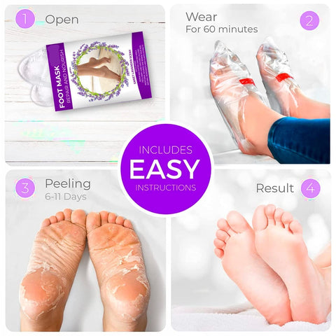 Optimum Wellness™ Peeling Foot Masks | Get Baby-Soft Smooth Radiant Feet